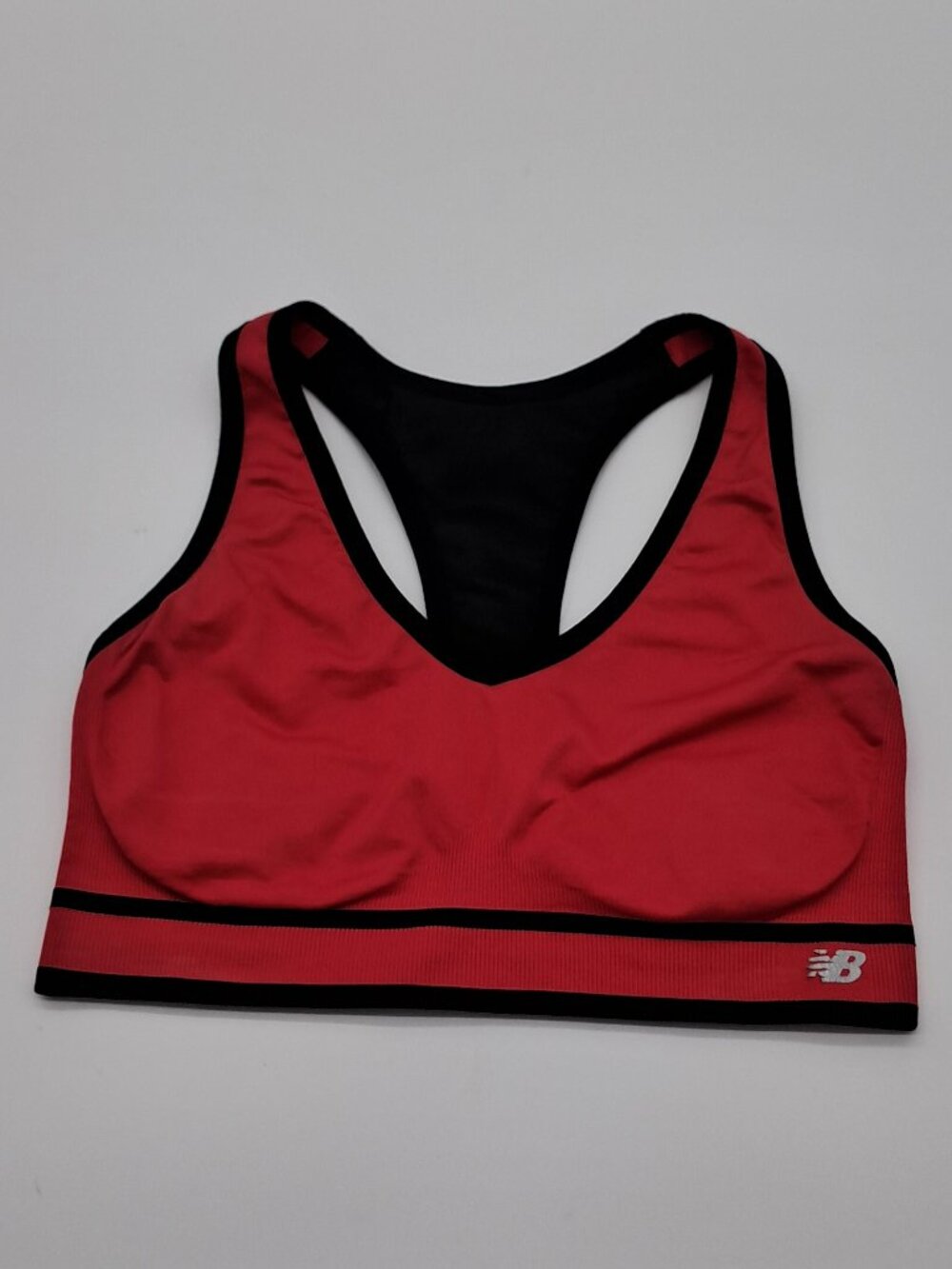 New Balance Red/Orange Black Racerback Sports Bra